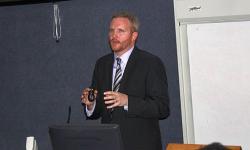 Energy expert Adam Warren talks to conference participants about the V.I.'s energy roadmap. Energy expert Adam Warren talks to conference participants about the V.I.'s energy roadmap.